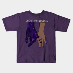 One with the universe galaxy hands Kids T-Shirt